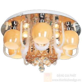 Đèn ốp trần Led tròn Ø600*H220, E27*10 lamp, LED color changer, remote & MP3 NC 6205B
